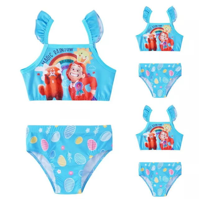 TURNING RED PANDA Swimwear Tankini Set Kids Girls Swimming Costume ...