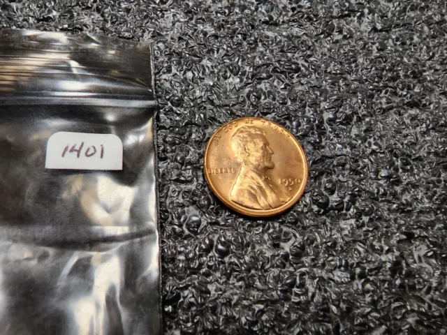 1950d BU/ Red Lincoln Wheat Cent / Penny !!