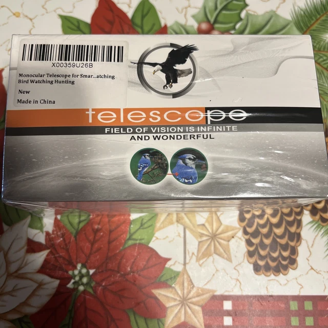 Telescopio monociular 12/42 mm para smartphone con trípode