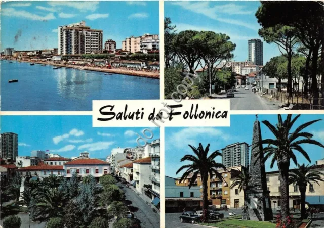 Cartolina - Postcard - Saluti da - Follonica - vedutine - 1971 (Grosseto)