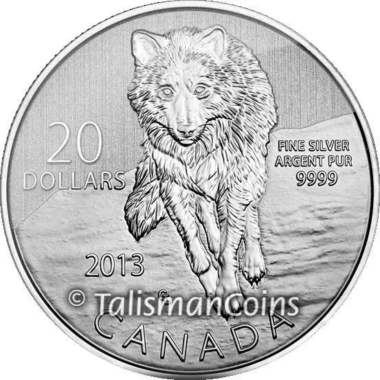 Canada 2013 WILD WOLF Wildlife $20 Commemorative Pure Silver Specimen FULL OGP
