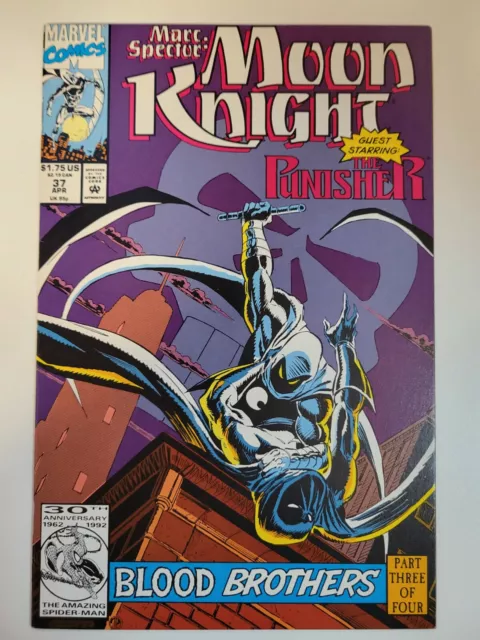 Marc Spector Moon Knight #37 Marvel 1989 Series Disney+ Punisher app 9.2 NM-