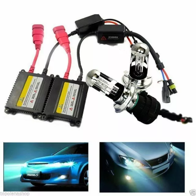 Kit Fari Bi Xeno Bi-Xenon H4 35 W Watt Slim Xenon Digitale Bixenon H4-3 3