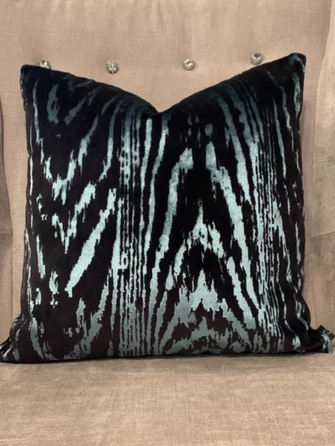 Kai Marva Danupe Blue Velvet Metallic Stunning Cushion Covers Multiple Sizes