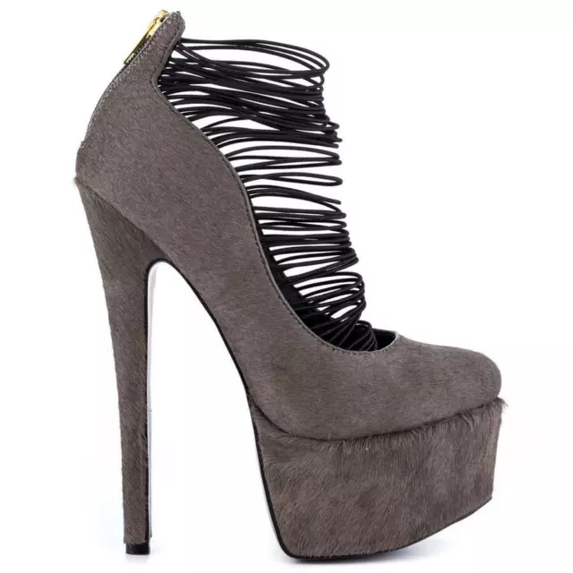 NEW London Trash "Ceres" - WAS $170! - Grey Stiletto, 6.5" heel, 2" platform