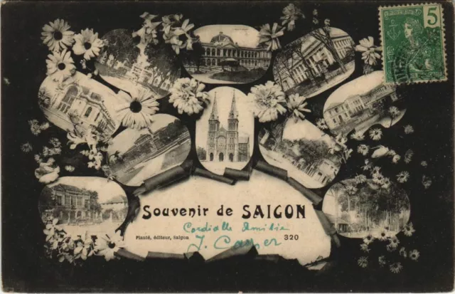 CPA AK Souvenir de Saigon VIETNAM-INDOCHINA (1105282)