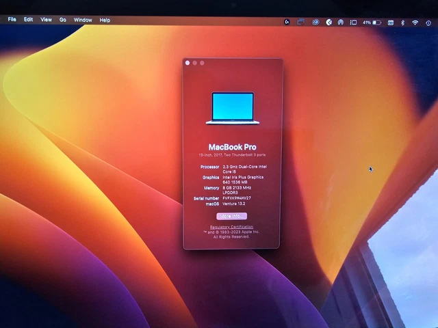 Apple MacBook Pro 13"(256GB SSD, Intel Core i5-Core i5-7360U, 2.3GHz, 8GB)...