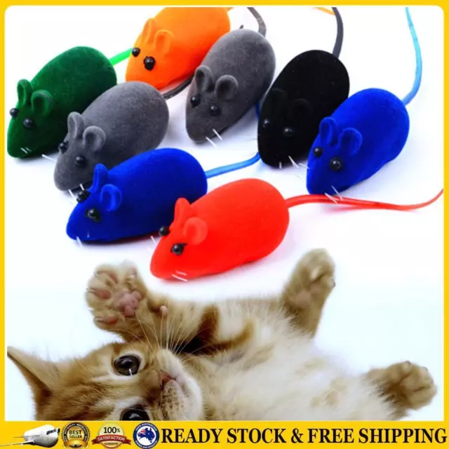 Divertido Productos para Mascotas Gato Juguete Gatito Perro Cachorro Sonido Realista Ratón Falso