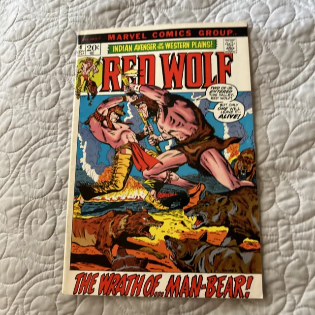 RED WOLF Vol. 1 #4 Nov 1972 1st MAN-BEAR VG Marvel Comics