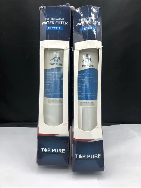 Lote de 2 filtros de agua para refrigerador puro superior filtro 3