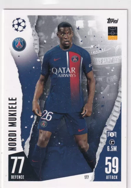 Topps Match Attax Champions League 23/24 Numéro 177 Nordi Mukiele