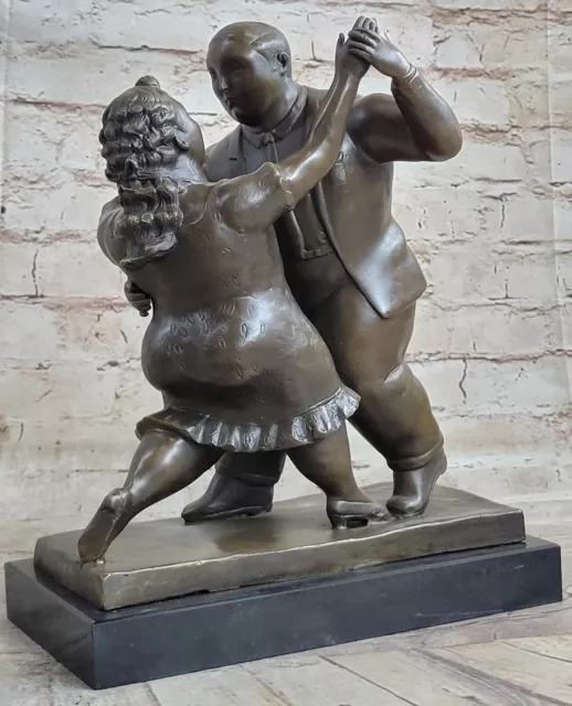 Botero Bronce Escultura Estatua Bailando Pareja Figura Arte Mármol Decoración