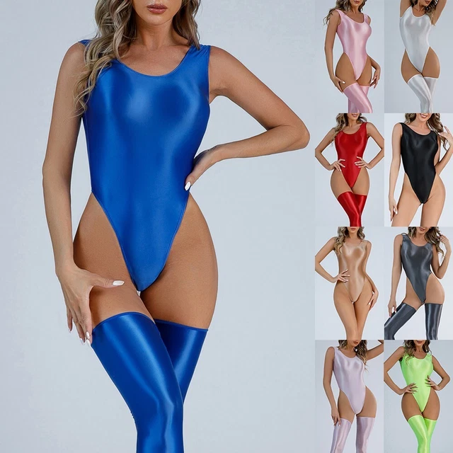 Stand Out at the Beach with the Glossy Women's Swimsuit in Multiple Colors