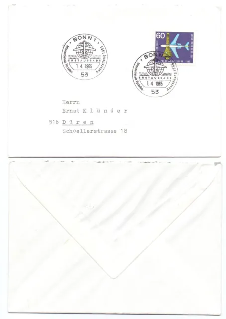 102496 - Mi.Nr. 473 - FDC - Bonn 1.4.1965 - Internationale Verkehrsausstellung