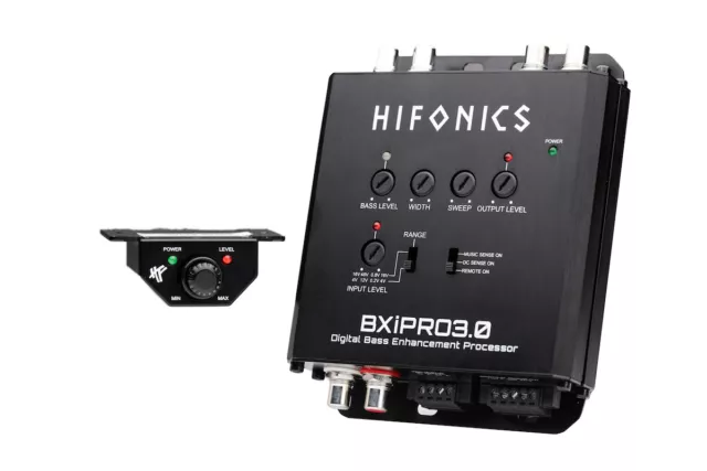 Hifonics BXiPRO3.0 Digital Bass Enhancement Processor with Dash-Mount Remote