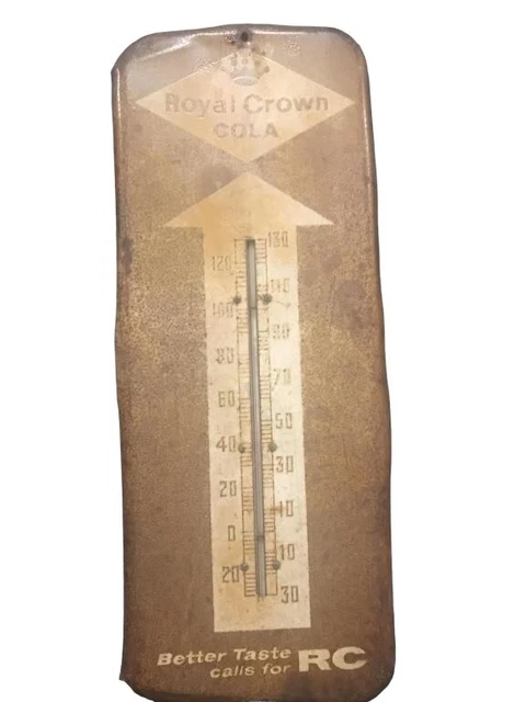 Vintage Royal Crown Cola Thermometer 25x10 "Better Taste Calls For RC"