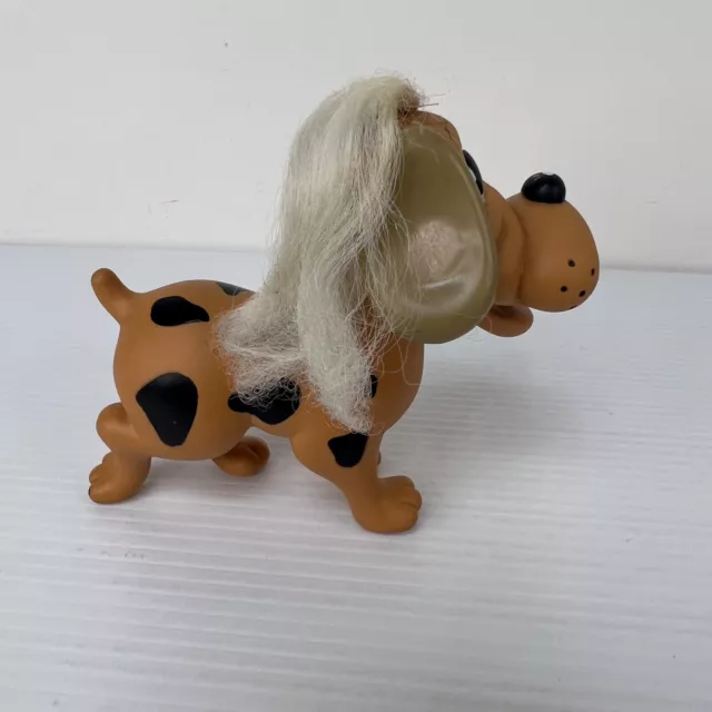 Vintage 1985 Hornby Puppy Care Rover the Dog Figure Toy Brown Black Posable 3