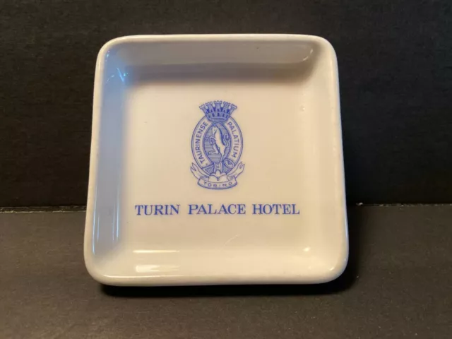 Vintage Richard Ginori Porcelain Souvenir Soap Trinket Dish Turin Palace Hotel