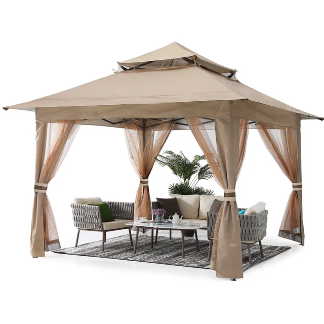 Gazebo Tent Outdoor Pop up Gazebo Canopy Shelter With Mosquito Netting Portable
