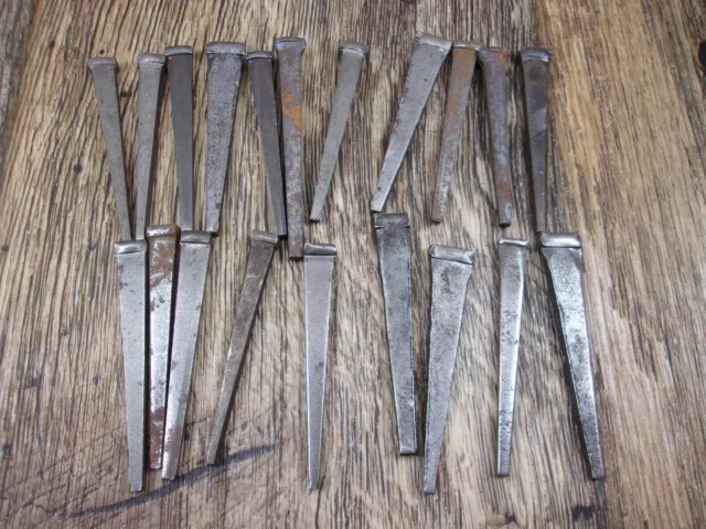 20- Rustic STEEL Square Nails 2 1/2 INCH Straight Cut Square Head-USA