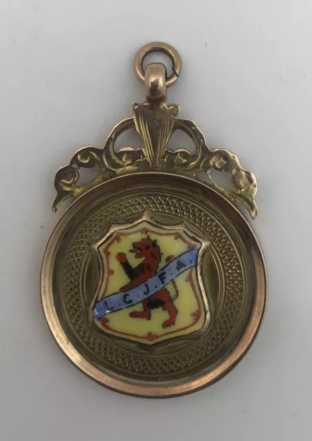 9ct Gold Junior Football Medal. Blantyre Celtic 1939. T. McBride