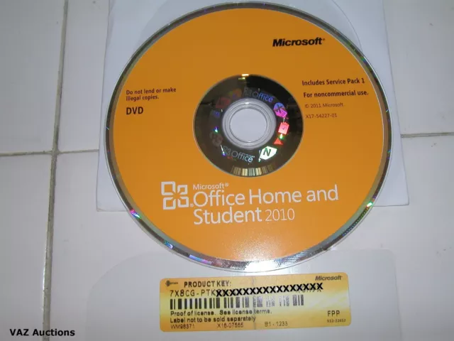 Microsoft Office 2010 Home and Student Family Pack Licensed For 3PCs=RETAIL BOX= 3