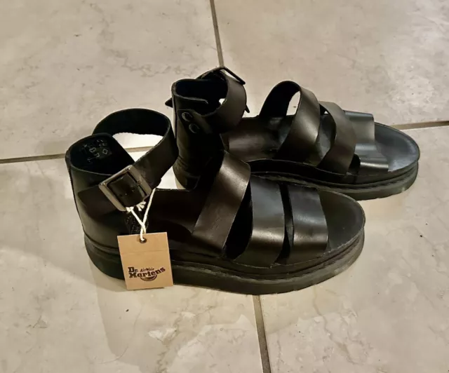 Dr. Martens Clarissa Platform Sandal Women Size 11 Black Leather - Never Worn