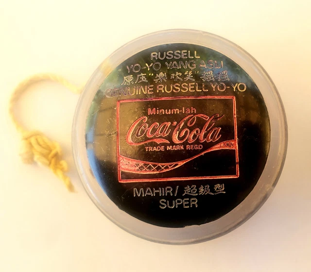 Vintage Genuine Russell Yo-Yo Black-Clear Indonesia Yang Asli Mahir Super