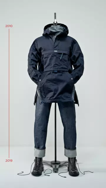 G-STAR GSRR 30 anni New York Raw Parka RE Mazarine Twill Denim Raw