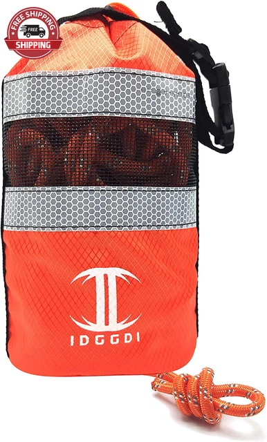 Throw Bag for Water Rescue with 70Ft Reflective Throwable Rope, Floating Rescue