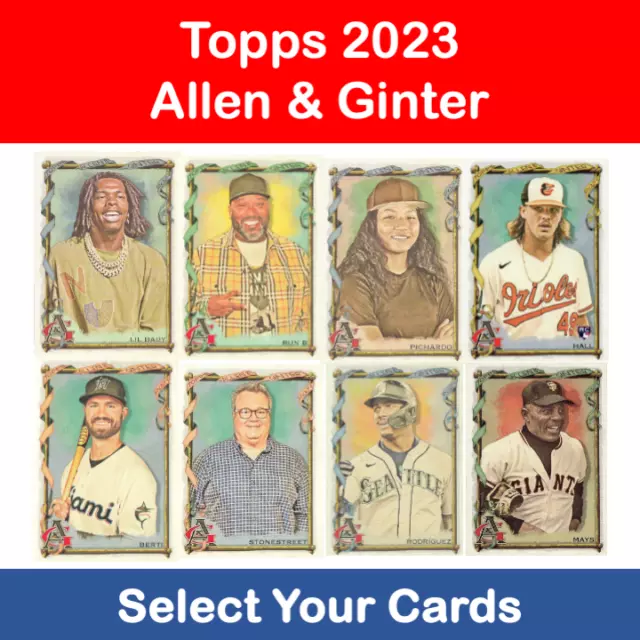 2023 TOPPS INALLEN & GINTER - BASISKARTEN #176 bis #350 ***WÄHLEN SIE IHRE KARTEN ***