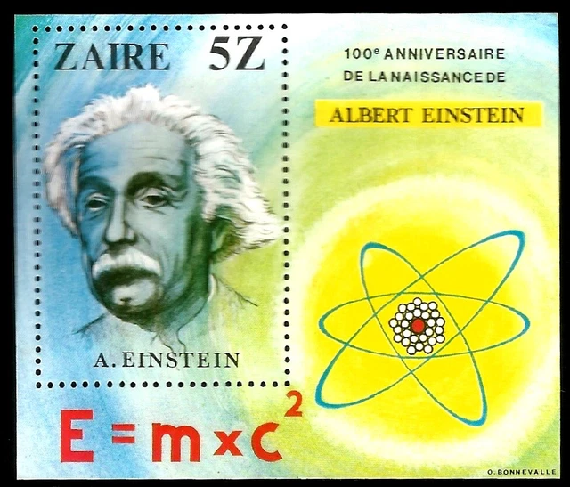 ALBERT EINSTEIN 100TH Anniversary Nobel Prize Winner Mint Never Hinged
