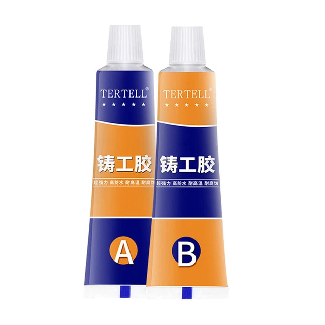 2x A B Metal Reparación Super Pegamento Resistencia al Calor Gasta Gel (100 g)