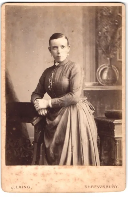 Photography J. Laing, Shrewsbury, Portrait Young Lady in Fashion Dress