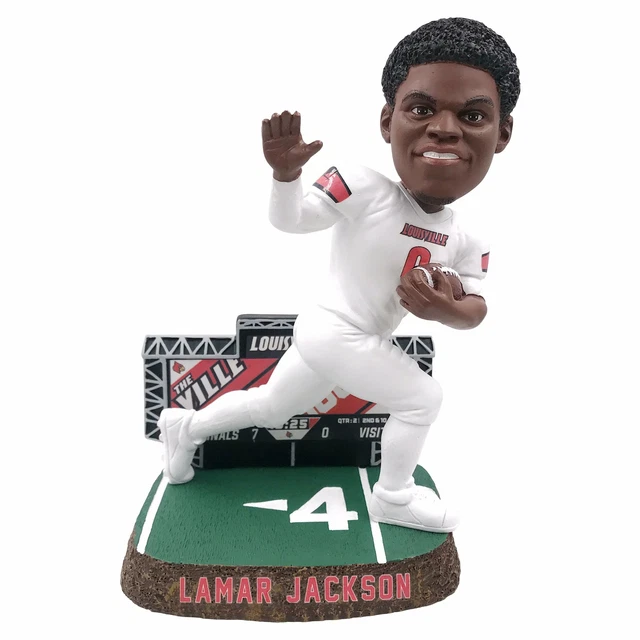Lamar Jackson Louisville Cardinals Scoreboard Heisman Pose Bobblehead NCAA