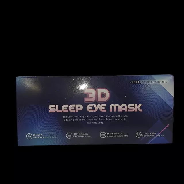 Máscara para dormir, máscara de ojos de espuma viscoelástica 3D para dormir 3