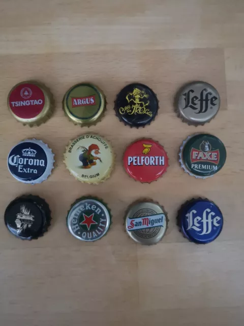 lot de 12 capsules de bière différentes Beer Caps