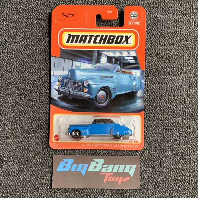 Matchbox 1941 Cadillac Series 62 Convertible Coupe Blue #59 Mainline 2024 Case G