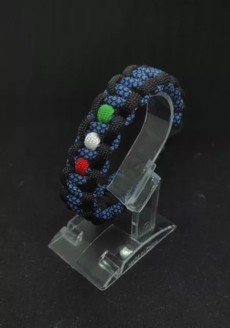 1 Bracciale Paracord  Inter Nero Azzurro Scudetto Italia  Fatto A Mano C