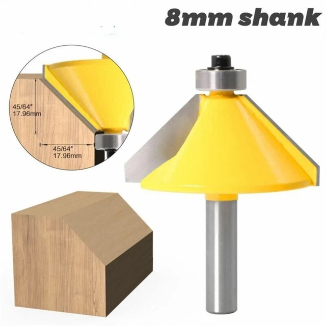 New High Quality Edging Router Bits 65mm Carbide Tipped Chamfer & Bevel
