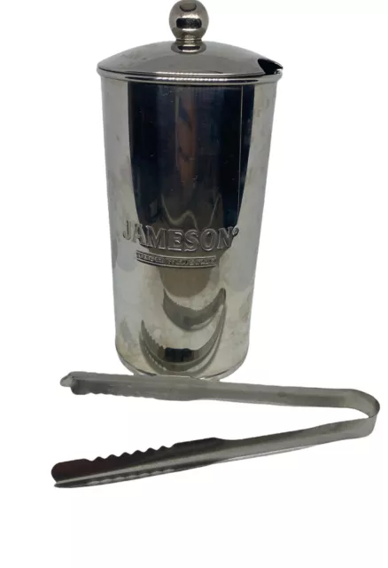 Jameson Irish Whiskey Single Serve Ice Lime Bucket Tong Strain Stainless Steel