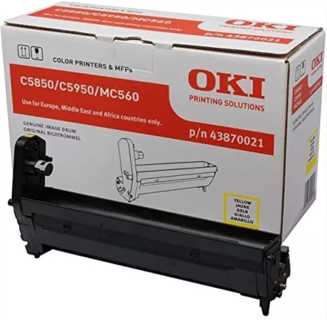 Original OKI 43870021 Kit de tambor Amarillo para 20.000 páginas