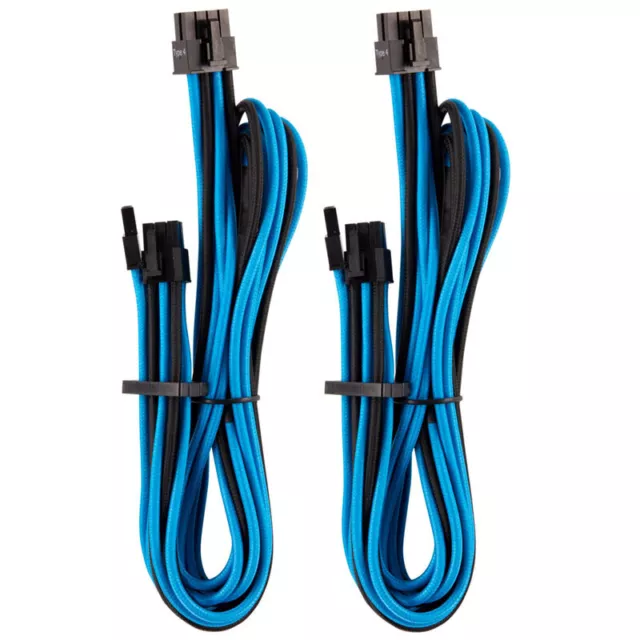 Corsair Premium Sleeved PCIe Single-Kabel, Doppelpack (Gen 4) -