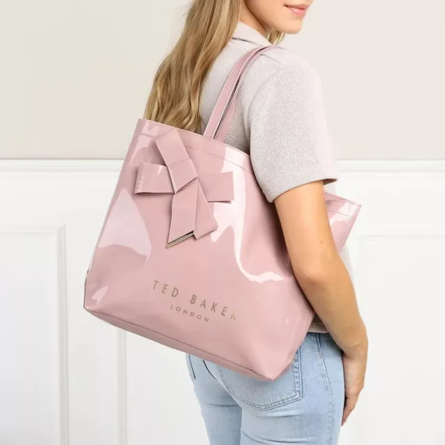 TED BAKER Nicon Knot Bow Large pink Icon bag NEW 3