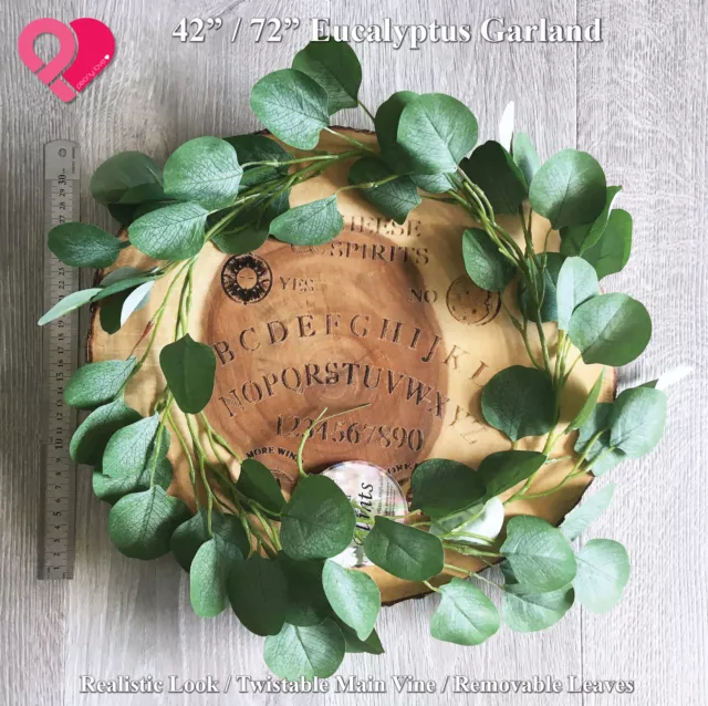 Eucalyptus Garland Floral Leaf Vine Heart Frame Greenery Backdrop Sign Wedding 3