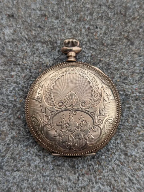 1899 Elgin Fancy Dial Gold filled Hunter Case Grade 133 Repair G5 2