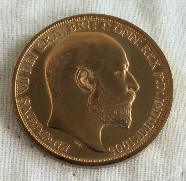 1905 Edward Vii Golden Proof Pattern Crown