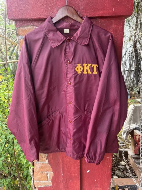 Phi Kappa Tau Fraternity Vtg 70’s Hartwell USA jacket mens size XLarge