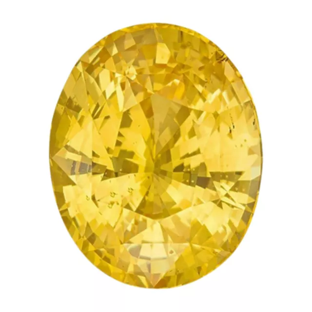 Natural Yellow Sapphire Oval Cut Loose Gemstone 11x9mm VVS Loose Gemstone 4 Cts