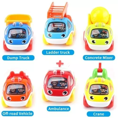 Cars Toys for 1 2 3 Years Old,Amy&Benton Pull Back and Go Vehicles Set,Mini Vehi